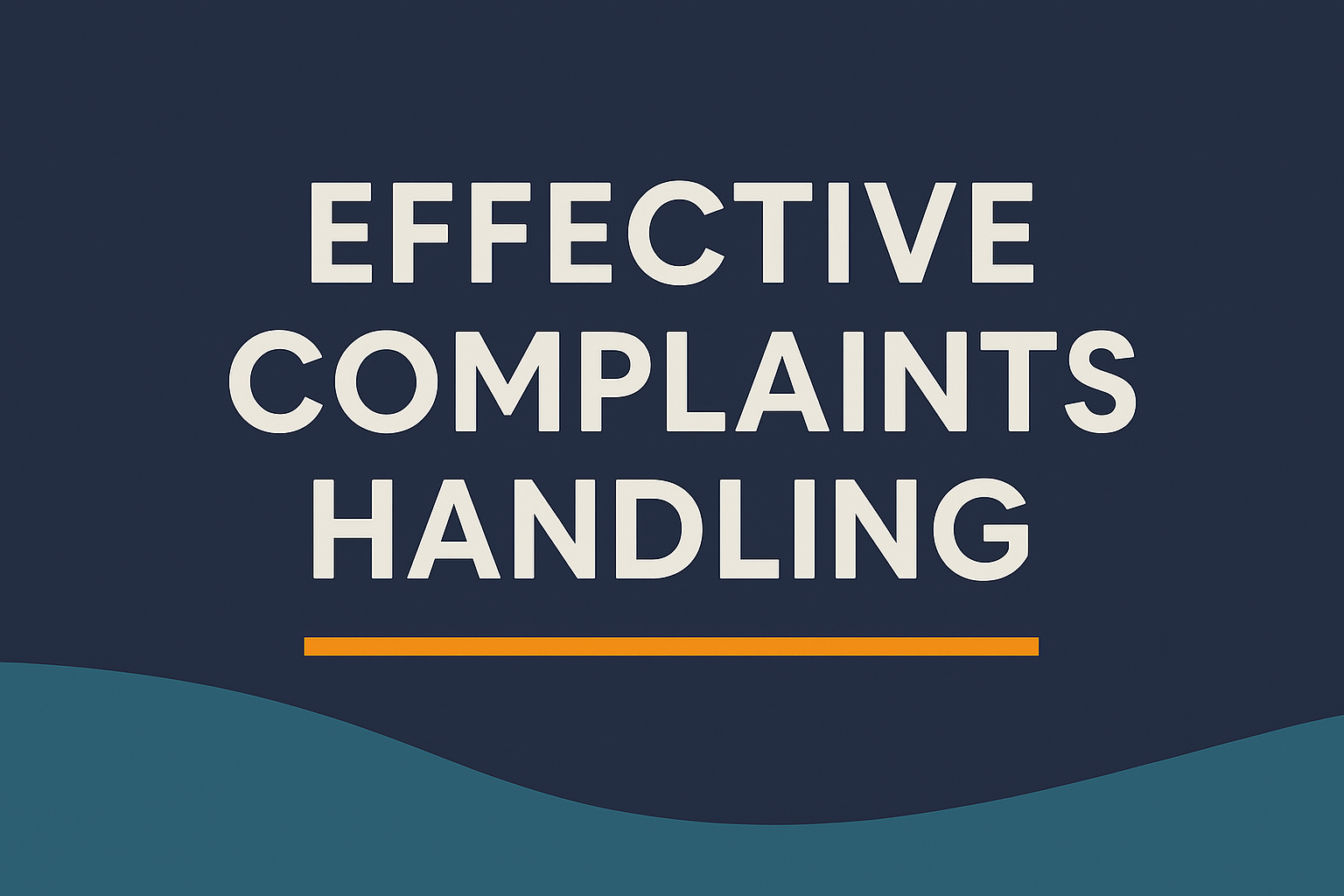 Effective and efficient complaints handling
